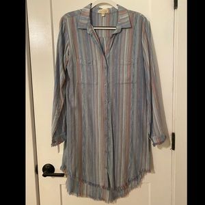 Button up Anthropologie dress.
